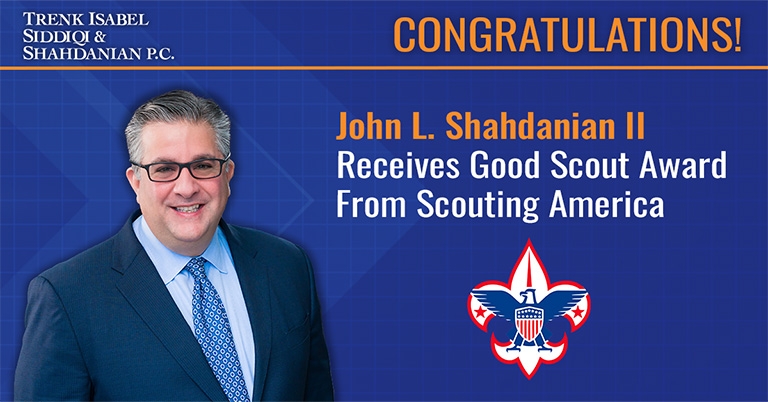 John L. Shahdanian II Receives Good Scout Award From Scouting America