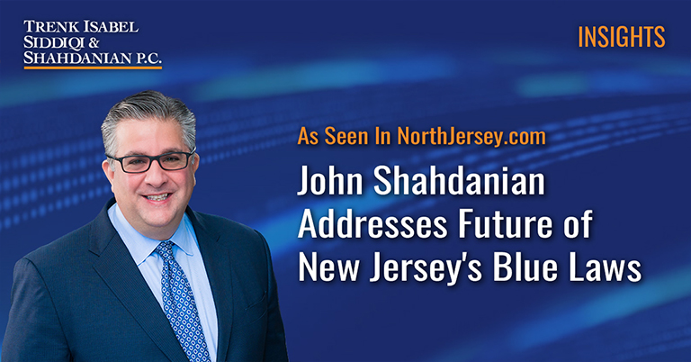 John Shahdanian Addresses Future of New Jersey's Blue Laws